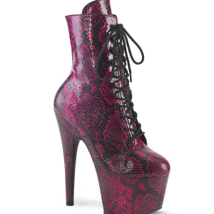 ADORE - 18 cm bottine talon haut femme pleaser motif serpent pink