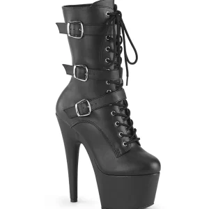 ADORE-1043 - 18 cm plateforme bottines talons aiguilles vegan noires