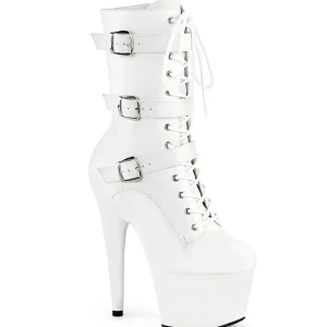 ADORE-1043 - 18 cm plateforme bottines talons aiguilles vegan blanc
