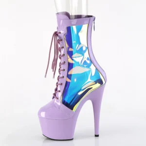 ADORE-1047 - 18 cm plateforme bottines talons aiguilles vernis lavande