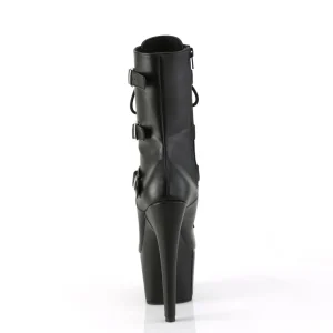 ADORE-1043 - 18 cm plateforme bottines talons aiguilles vegan noires