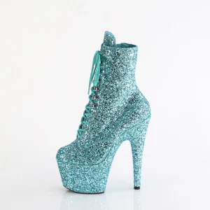 ADORE-1020GWR 18 cm bottine talon haut femme pleaser glitter turquoise