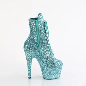 ADORE-1020GWR 18 cm bottine talon haut femme pleaser glitter turquoise