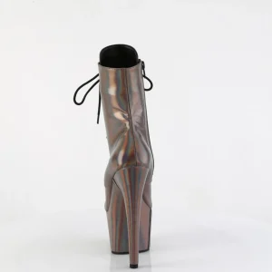 ADORE-1020HG - 18 cm bottine talon haut femme pleaser hologramme brun