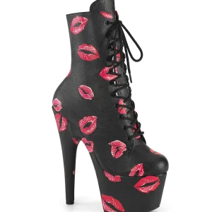 ADORE-1020KISSES 18 cm bottine talon haut femme pleaser noir