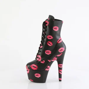 ADORE-1020KISSES 18 cm bottine talon haut femme pleaser noir