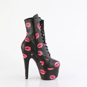 ADORE-1020KISSES 18 cm bottine talon haut femme pleaser noir