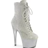 ADORE-1020RM 18 cm bottine talon haut femme pleaser strass argent