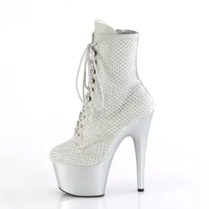 ADORE-1020RM 18 cm bottine talon haut femme pleaser strass argent