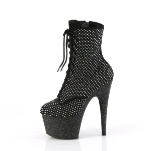 ADORE-1020RM 18 cm bottine talon haut femme pleaser strass noir