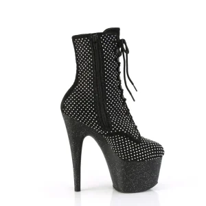 ADORE-1020RM 18 cm bottine talon haut femme pleaser strass noir