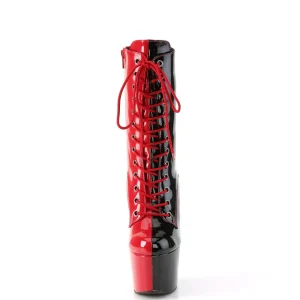 ADORE-1040TT 18 cm bottine talon haut femme pleaser noir rouges