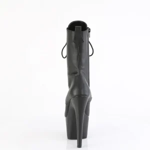 ADORE-1049WR - 18 cm plateforme bottines talons aiguilles vegan noires