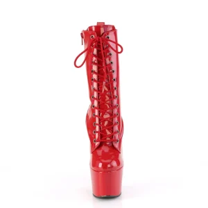 ADORE-1040WRHG - 18 cm plateforme bottines talons aiguilles hologramme rouges