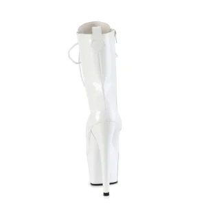 ADORE-1040WRHG - 18 cm plateforme bottines talons aiguilles hologramme blanc