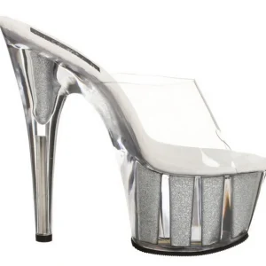 Argent 18 cm ADORE-701G Etinceler Plateforme Mules Hautes