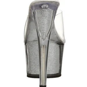 Argent 18 cm ADORE-701G Etinceler Plateforme Mules Hautes