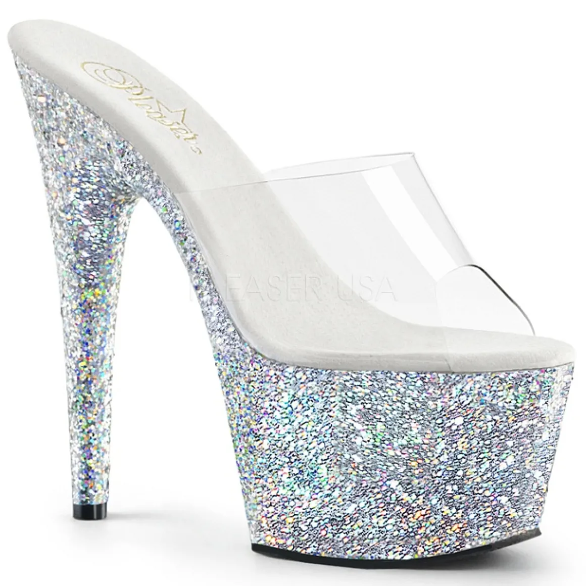 argent__cm_adorelg_etince_0.webp Argent 18 cm ADORE-701LG etincelle plateforme mules talons hauts