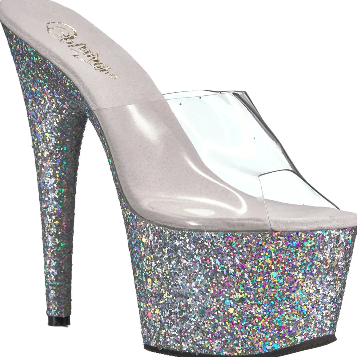 argent__cm_adorelg_etince_5.webp Argent 18 cm ADORE-701LG etincelle plateforme mules talons hauts
