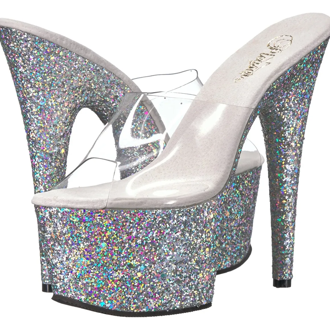 argent__cm_adorelg_etince_6.webp Argent 18 cm ADORE-701LG etincelle plateforme mules talons hauts