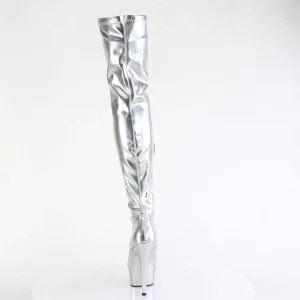 Argent 15 cm DELIGHT-3000HWR Hologramme bottes overknee plateforme de pole dance