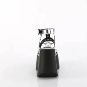 Argent 13 cm DemoniaCult DYNAMITE-12 sandales emo talons compensées