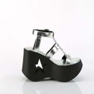 Argent 13 cm DemoniaCult DYNAMITE-12 sandales emo talons compensées