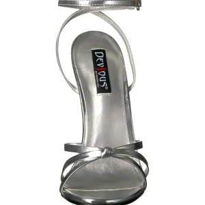 Argent 15 cm Devious DOMINA-108 sandales à talons aiguilles