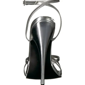 Argent 15 cm Devious DOMINA-108 sandales à talons aiguilles