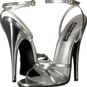 Argent 15 cm Devious DOMINA-108 sandales à talons aiguilles