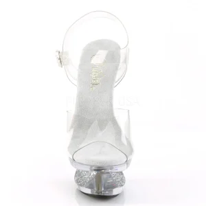 Argent 16,5 cm ECLIPSE-608GT Sandales Talons Aiguilles