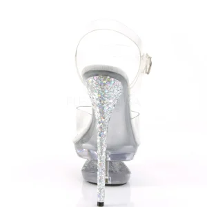Argent 16,5 cm ECLIPSE-608GT Sandales Talons Aiguilles