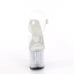 Argent 19 cm ENCHANT-708RSI etincelle talons avec plateforme