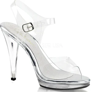 Argent 11,5 cm FLAIR-408 chaussures travesti