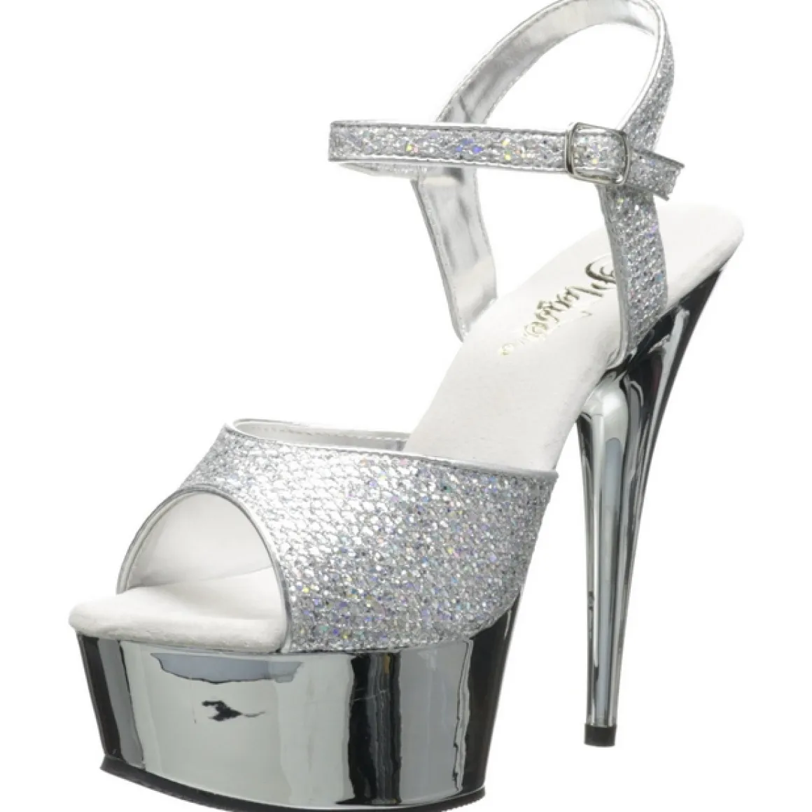 argent__cm_pleaser_deligh_5.webp Argent 15 cm Pleaser DELIGHT-609G Chrome Plateforme Talons Hauts