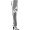 Argent 13 cm SEDUCE-3000WC cuissardes mollets larges et cuisses rondes élastiquées