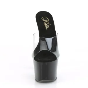 Argent 18 cm SKY-301CRS mules plateforme talon haut strass
