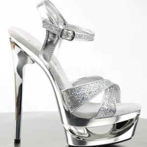 Argent Etincelle 16,5 cm Pleaser ECLIPSE-619G Chaussures Stilettos
