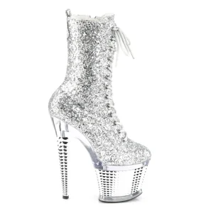 Argent glitter 20 cm SPECTATOR-1040G exotic bottines de pole dance