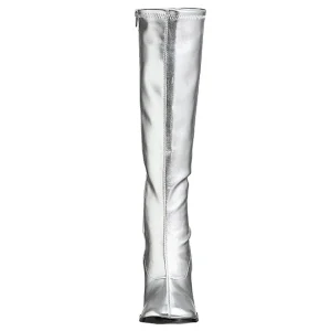 Argent Mat 7,5 cm GOGO-300 Bottes Femmes pour Hommes