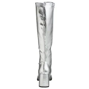 Argent Mat 7,5 cm GOGO-300 Bottes Femmes pour Hommes