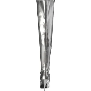 Argent Mat 13 cm SEDUCE-3000 bottes overknee femme