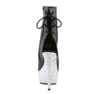 Argent paillettes 15 cm Pleaser DELIGHT-1018LG bottines de pole dance