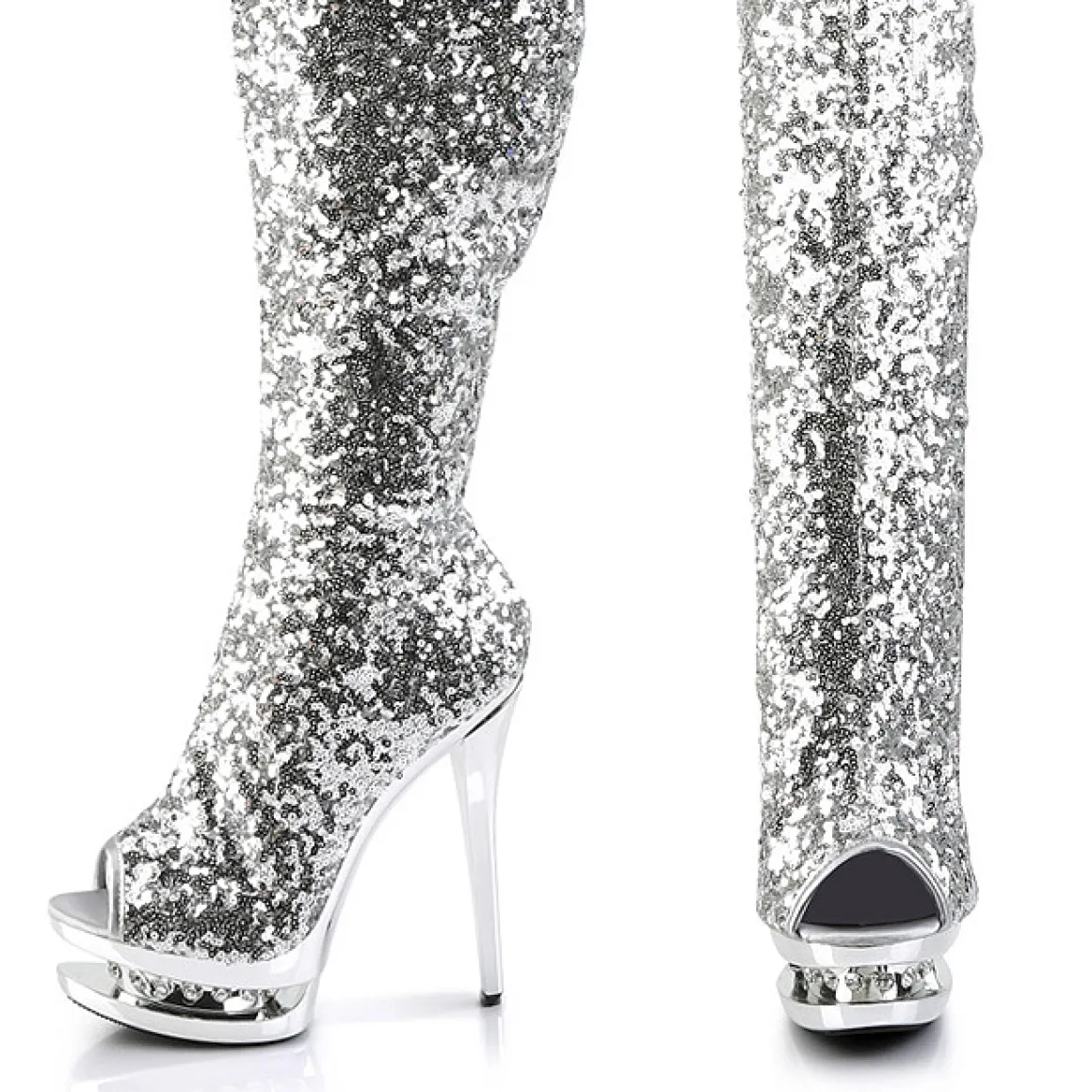 argent_paillettes__cm_ple_5.webp Argent Paillettes 15 cm PLEASER BLONDIE-R-3011 Cuissardes Haut Talon