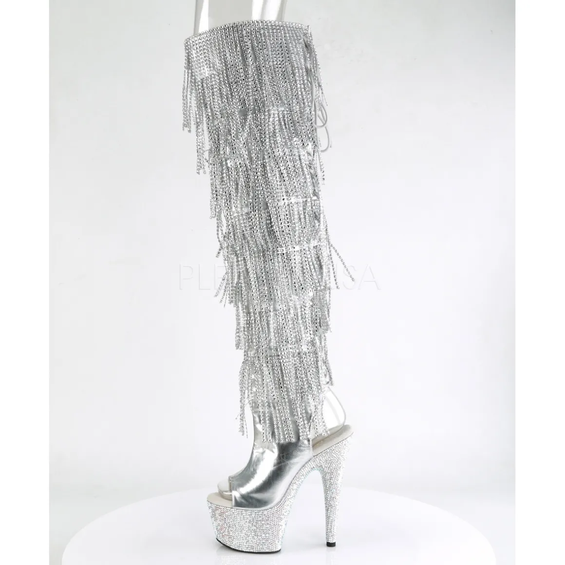 argent_similicuir__cm_bej_1.webp Argent Similicuir 18 cm BEJRSF-7 bottes a frangees pour femmes a talon