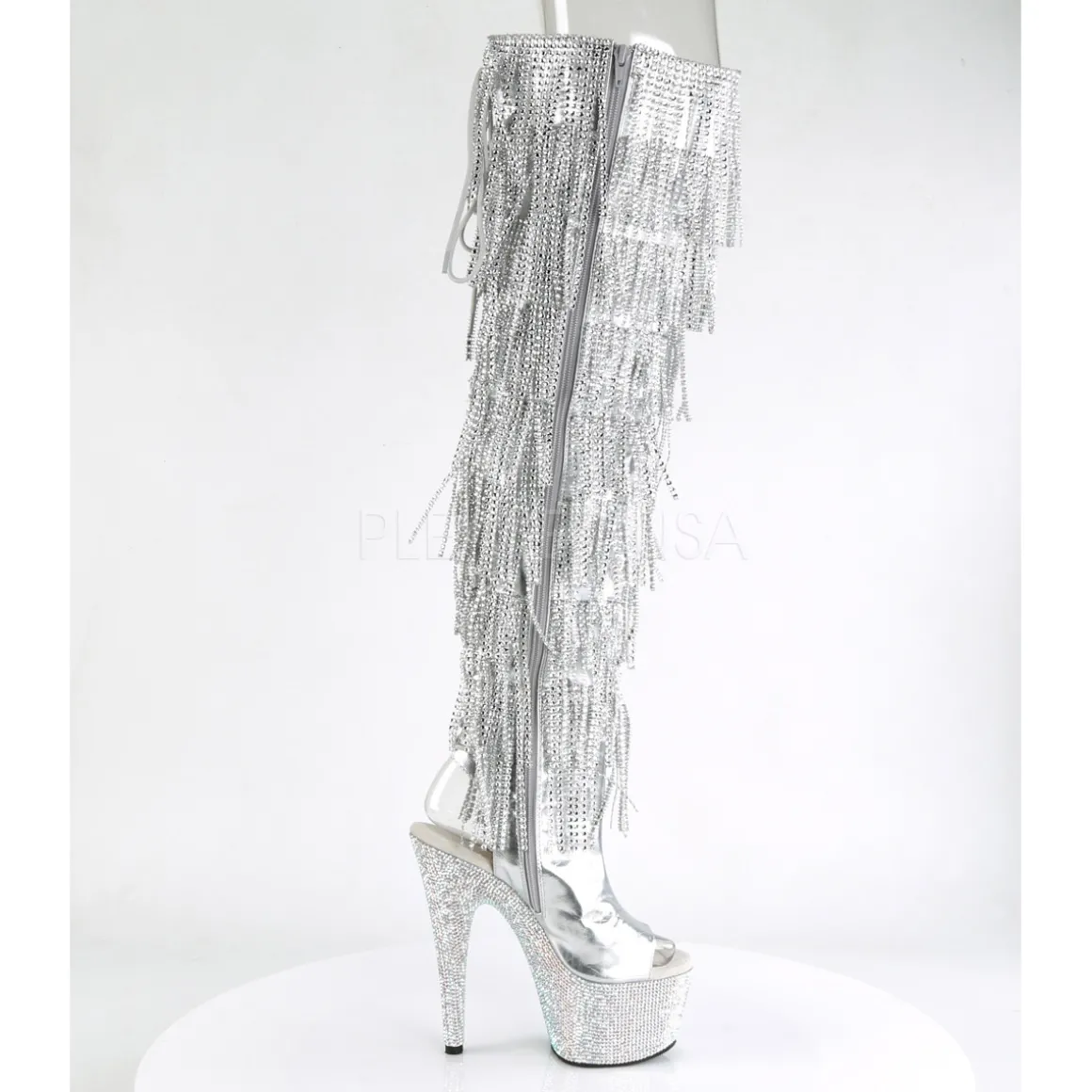 argent_similicuir__cm_bej_2.webp Argent Similicuir 18 cm BEJRSF-7 bottes a frangees pour femmes a talon