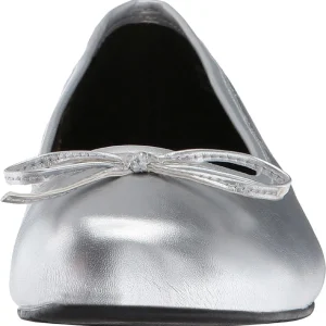 Argent Similicuir ANNA-01 grande taille chaussures ballerines