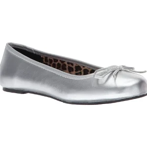 Argent Similicuir ANNA-01 grande taille chaussures ballerines