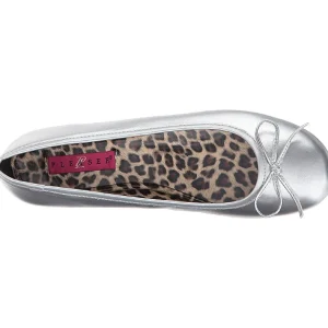 Argent Similicuir ANNA-01 grande taille chaussures ballerines