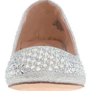 Argent TREAT-06 pierre cristal chaussures ballerines femmes plates